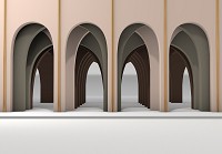 Фотообои флизелиновые 312 x 219 см Абстракция - Минимализм. Запутанный лабиринт  (13748VEXXL)