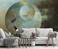 Флизелиновые фотообои Абстракция - Круг в круге на стене (13750V)+клей