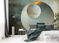 Флизелиновые фотообои Абстракция - Круг в круге на бетонной стене (13751V)+клей - вид 5 миниатюра