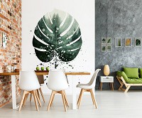 Флізелінові фото шпалери з зеленим листям 206x275 см (13752VEA)+клей - вид 5 мініатюра