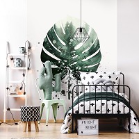 Флізелінові фото шпалери з зеленим листям 206x275 см (13752VEA)+клей - вид 7 мініатюра