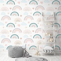 Флизелиновые фотообои для девочки 416 x 254 см Детские - Радуги в облаках (13758VEXXXL)+клей