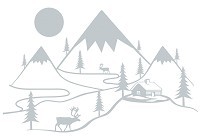 Флізелінові фото шпалери для дитячої кімнати 254 x 184 см Пейзаж - Гірський будиночок в снігу (13769V4)+клей - вид 1 мініатюра