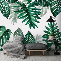 Флізелінові фотошпалери Квіти - Зелене тропічне листя (13782V)+клей - вид 9 мініатюра