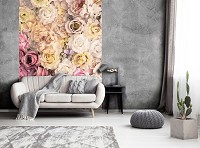 Флизелиновые фото обои с цветами 206 x 275 см Множество светлых роз (13798VEA)+клей