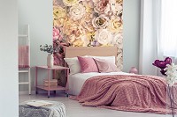 Флізелінові фото шпалери 184 x 254 см Квіти - Безліч світлих троянд (13798V4A)+клей - вид 6 мініатюра