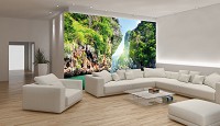 Флизелиновые 3D фотообои в гостиную природа море 368x254 см Ландшафт Тайланд Скала Залив (137V8)+клей