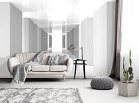 3D Флизелиновые фотообои с геометрическим рисунком 460 x 300 см Бело-серый тоннель (13800V12)+клей