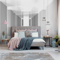 Флізелінові фотошпалери 3д фото Біло-сірий геометричний тунель (13800V)+клей - вид 9 мініатюра