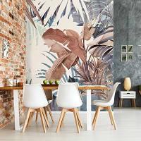 Флизелиновые ретро фото обои 206x275 см Листья (13805VEA)+клей - вид 8 миниатюра