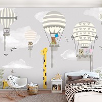 Флизелиновые фотообои Детские - Животные на воздушном шаре (13813V)+клей