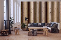 Флизелиновые фотообои геометрический узор 368 x 254 см Деревянные панели  (13815V8)+клей