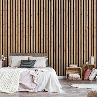 Флизелиновые фотообои 416 x 254 см Деревянные панели (13815VEXXXL)+клей