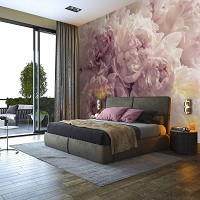 Флізелінові фотошпалери 3Д Квіти Пудрово-рожеві півонії (13818V)+клей - вид 9 мініатюра