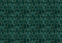 Флізелінові фотошпалери з геометричним малюнком 368x254 см Красивий зелений арт-декор (13821V8)+клей - вид 1 мініатюра