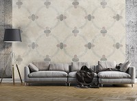 Флизелиновые фотообои на кухню 368x254 см Минималистичные круги (13822V8) +клей