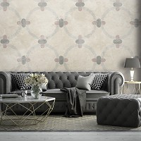 Флизелиновые фотообои 368x280 см Минималистичные круги (13822V10) +клей