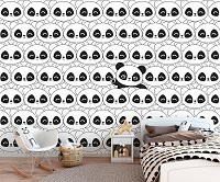 Детские флизелиновые фотообои на стены Пандочки (13832V)+клей