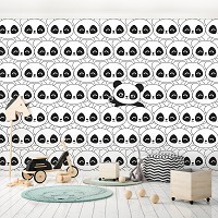 Флізелінові фотошпалери до дитячої кімнати на стіни 460x300 см Пандочки (13832V12)+клей