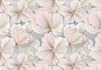 Флізелінові фото шпалери з пастельними квітами 254 x 184 см (13836V4)+клей - вид 1 мініатюра