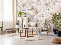 Флизелиновые фото обои с пастельными цветами 254 x 184 см (13836V4)+клей