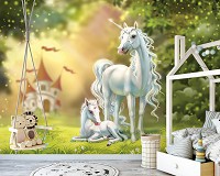 Флизелиновые фотообои 460 x 300 см Детские - Волшебный край единорогов (13862V12)+клей