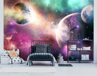 Фотообои флизелиновые 368 x 254 см Космос - Парад планет (13865V8)+клей
