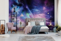 Фотообои флизелиновые 460 x 300 см Яркий космос (13867V12)+клей