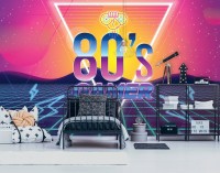 Фотообои флизелиновые 368 x 280 см для подростков 80s GAMER (13875V10)+клей
