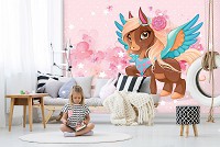 Конь флизелиновые фотообои Детские - Коричневое пони (13883V)+клей