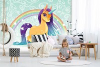 Красивые флизелиновые фотообои с лошадьми 460 x 300 см Детские - Волшебный единорог (13884V12)+клей