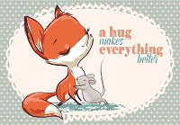 Флізелінові фотошпалери в дитячу дівчинку 460x300 см Лисичка та мишеня (13899V12)+клей - вид 1 мініатюра