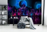 Фотообои флизелиновые 368 x 254 см Фантастический город (13914V8)+клей