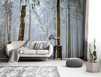 Природа флизелиновые фотообои 312 x 219 см 3D Пейзаж - Зимний лес (13919VEXXL)+клей