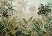 Фотообои флизелиновые 520 x 318 см Джунгли - Нарисованный тропический лес (13921VEXXXXXL)+клей - вид 1 миниатюра