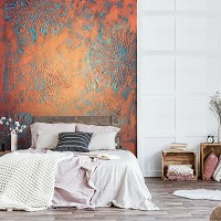 Флізелінові фотошпалери лофт 184x254 см Мідна структура (13961V4A)+клей - вид 6 мініатюра