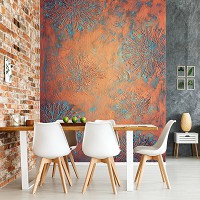 Флизелиновые фотообои лофт 184x254 см Медная структура (13961V4A)+клей