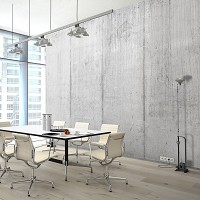 Флизелиновые фотообои лофт в интерьере 312x219 см Структура Бетон Современный Индустриальный (13991VEXXL) +клей