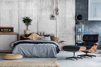 Флизелиновые фото обои имитация бетона 254x184 см Структура Современный Индустриальный Лофт (13991V4)+клей