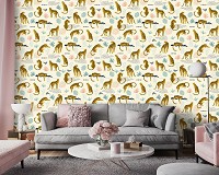 Флизелиновые фотообои 368x254 см Экзотика Животные Леопарды в стиле Бохо (14008V8) +клей