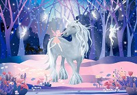 Флизелиновые фотообои лошади 312x219 см Детские для девочек Сказка Единорог и феи (14015VEXXL) +клей - вид 1 миниатюра
