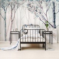 Флизелиновые фотообои в интерьере 520x318 см Рисованные деревья на фоне бледного леса (14032VEXXXXXL) +клей