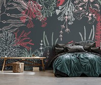 Флизелиновые фотообои на стену 368x254 см Иллюстрация Морской Жизни (14067V8) +клей