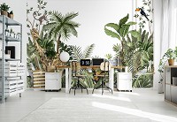 Детские флизелиновые фотообои листья 520x318 см Экзотическое сафари в джунглях (14070VEXXXXXL) +клей