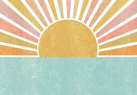 Флізелінові фотошпалери 416x254 см Мінімалістичне сонечко в геометричній графіці (14073VEXXXL) +клей - вид 1 мініатюра