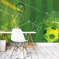 Флизелиновые детские фотообои для мальчика 520x318 см Разработка стратегии футбольного матча (14075VEXXXXXL) +клей