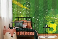 Флизелиновые детские фотообои для мальчика 312x219 см Разработка стратегии футбольного матча (14075VEXXL) +клей