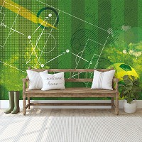 Флизелиновые детские фотообои для мальчика 416x290 см Разработка стратегии футбольного матча (14075VEXXXXL) +клей