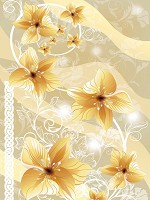 Флизелиновые фотообои в спальню 184x254 см Большие желтые цветы (1407V4A)+клей