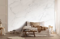 Флизелиновые фотообои 312x219 см Структура Белая мраморная имитация камня (14087VEXXL) +клей